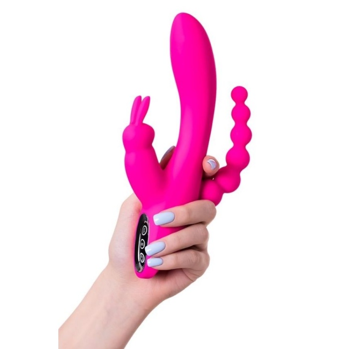 Jos Spanky Üçlü 21 Cm Pembe Vibratör