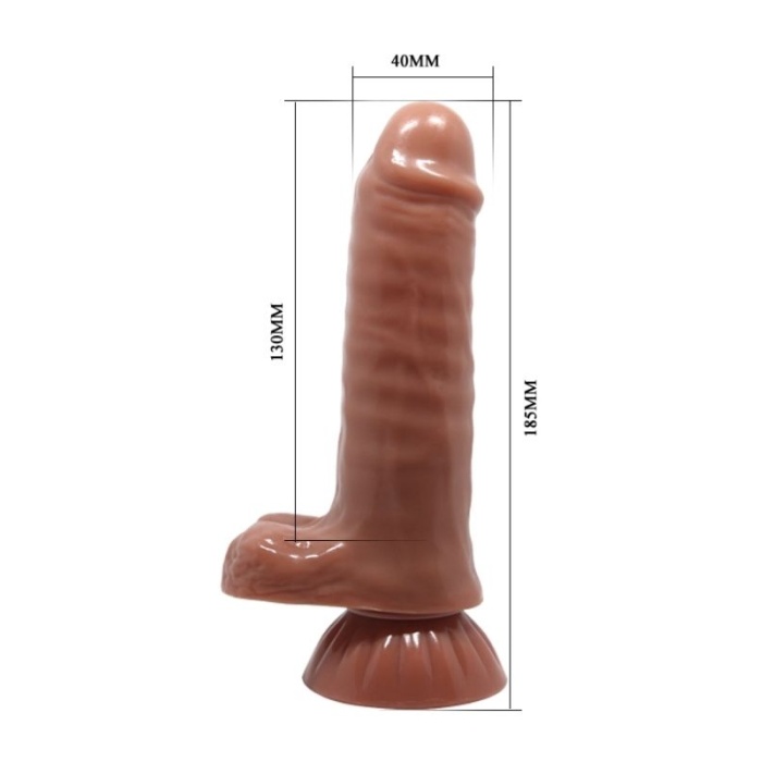 Yeni Nesil Çift Katmanlı 18.5 Cm Realistik Dildo