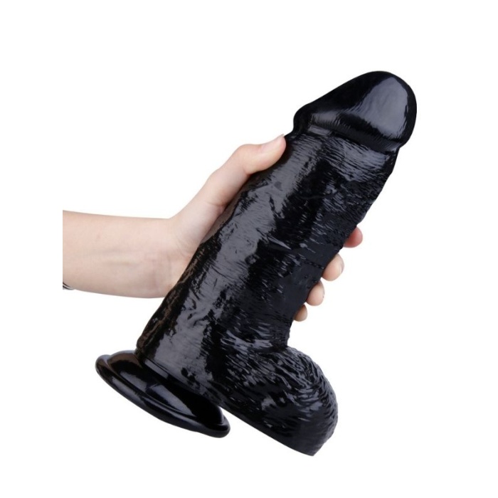 24 Cm Realistik Siyah Dildo