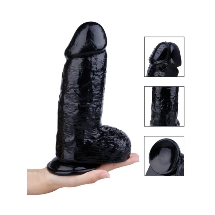 24 Cm Realistik Siyah Dildo