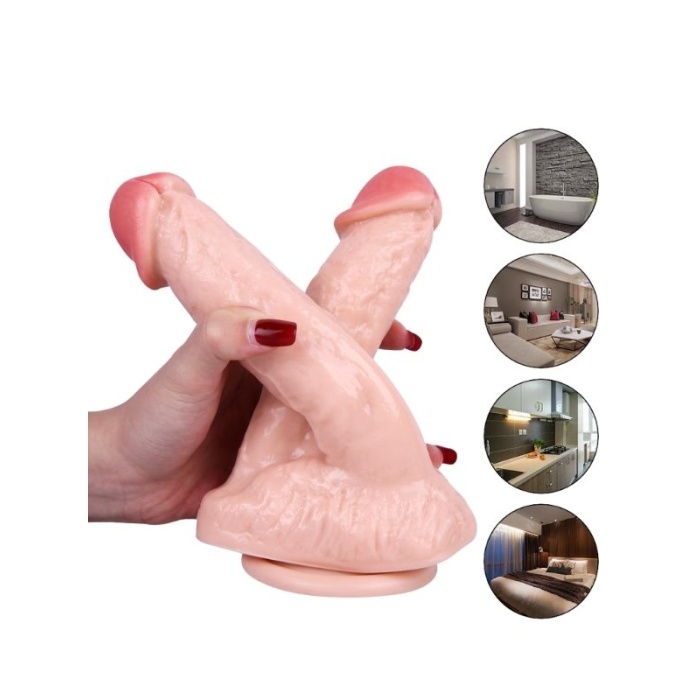 Seks Shop İstanbul 21 Cm Realistik Çiftli Dildo