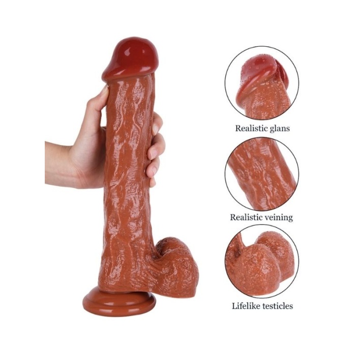 19.6 Cm Sex Shop Kahverengi Dildo