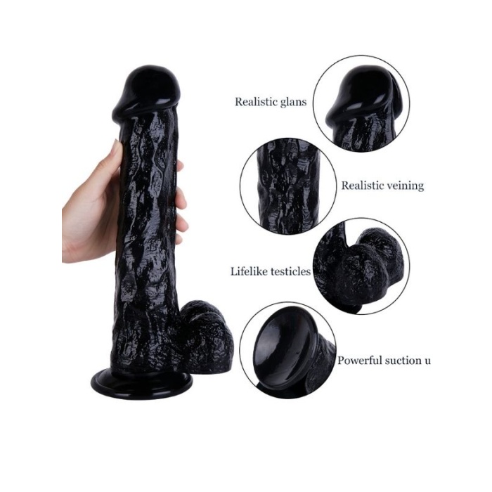 30 Cm Sex Shop Siyah Dildo