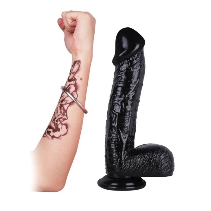 Sex Shop 34 Cm Siyah Dildo Penis