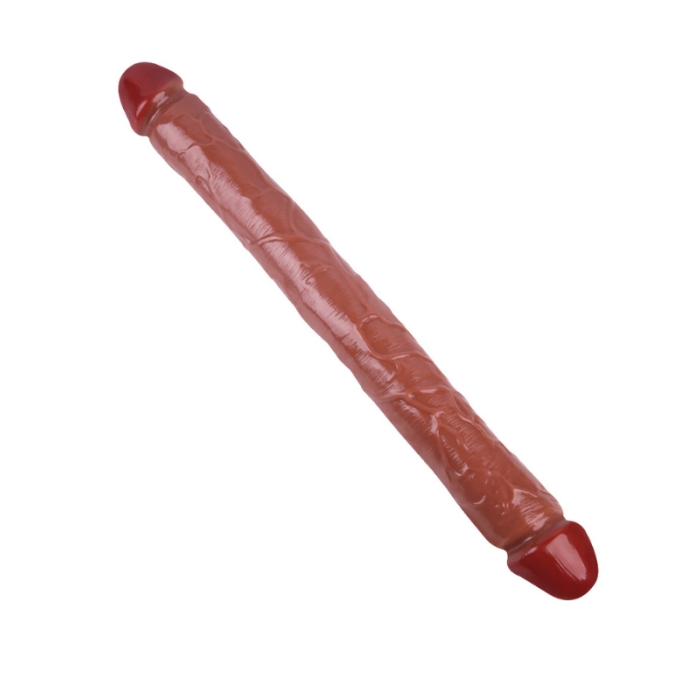 Sex Shop Özel 46 Cm Kahverengi Çift Taraflı Dildo