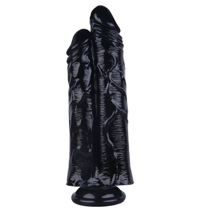 İstanbul Sex Shop 26.5 Cm Siyah Çiftli Dildo