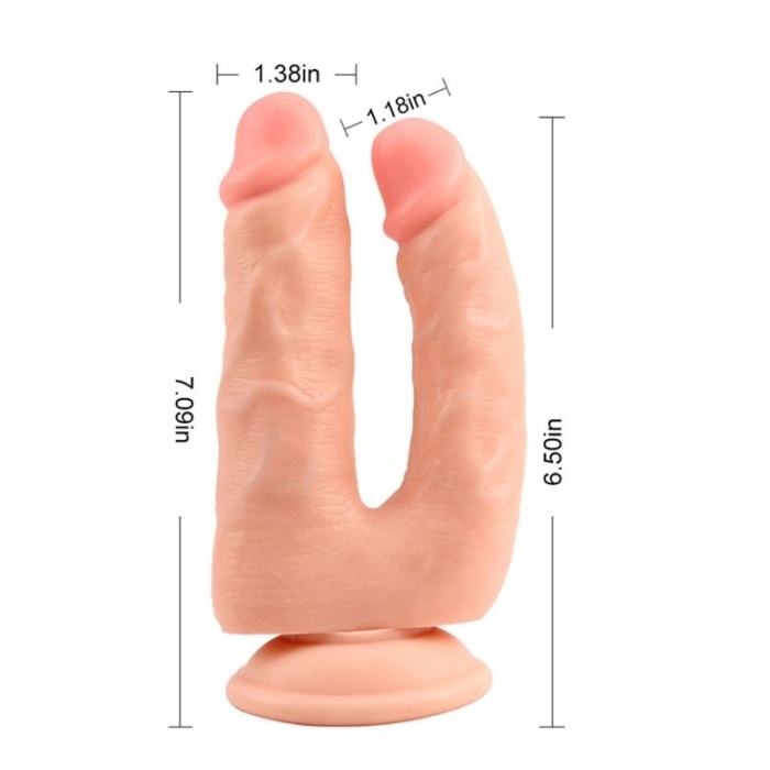 Çiftli Başlı Anal Vajinal Gerçekçi Dildo