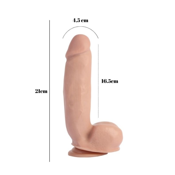 Sensualism 21 Cm Kıkırdaklı Gerçekçi Dildo