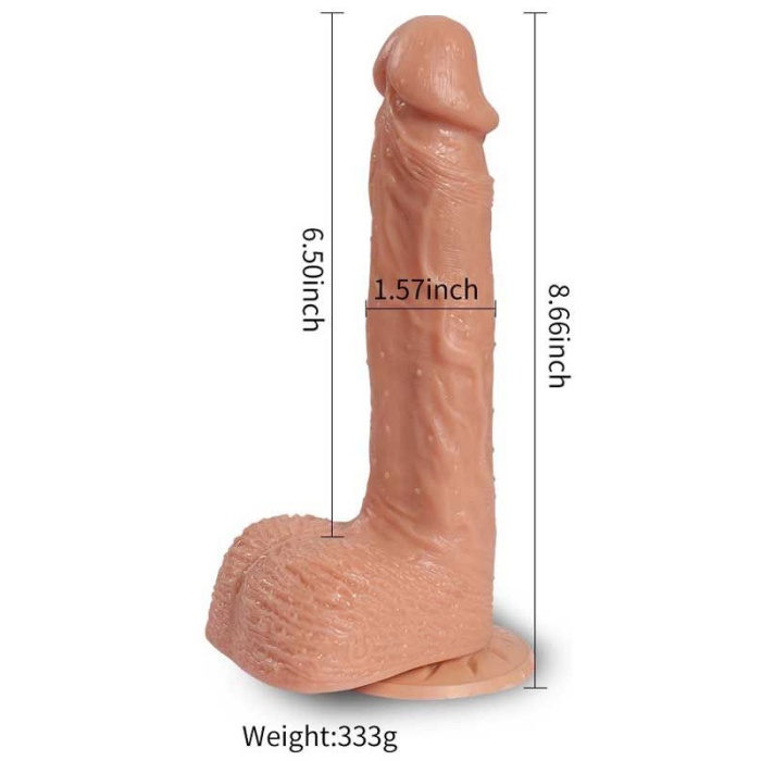 İleri Geri Hareketli Şarjlı Titreşimli Gerçekçi Dildo 21 Cm