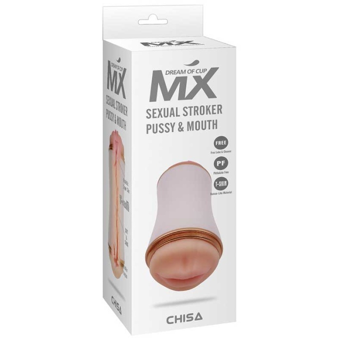 Mx Sexual Stroker Çift Taraflı Vajinal Ve Oral Mastürbatör