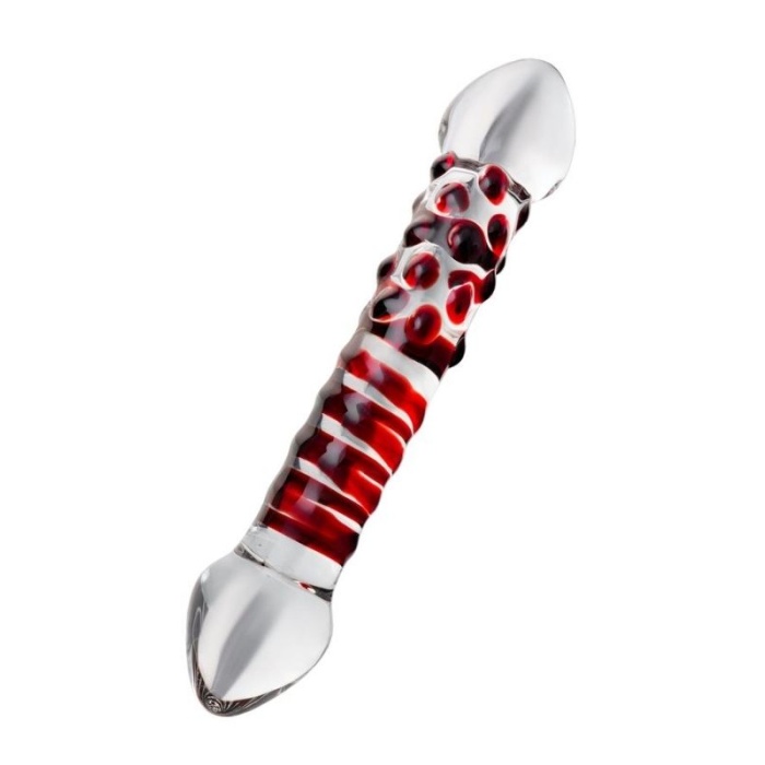 Sexus Çift Taraflı Cam Dildo 21 Cm