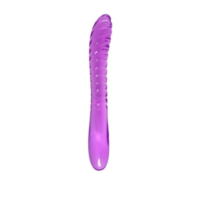 Çift Taraflı Jel Dildo Frica Mor 23 Cm