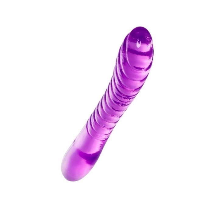 Çift Taraflı Jel Dildo Frica Mor 23 Cm