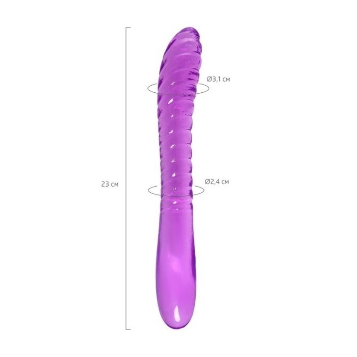 Çift Taraflı Jel Dildo Frica Mor 23 Cm