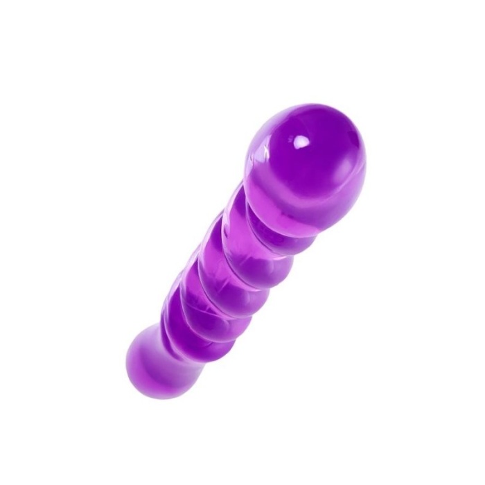 Çift Taraflı Jel Dildo Tanza Mor 27.5 Cm