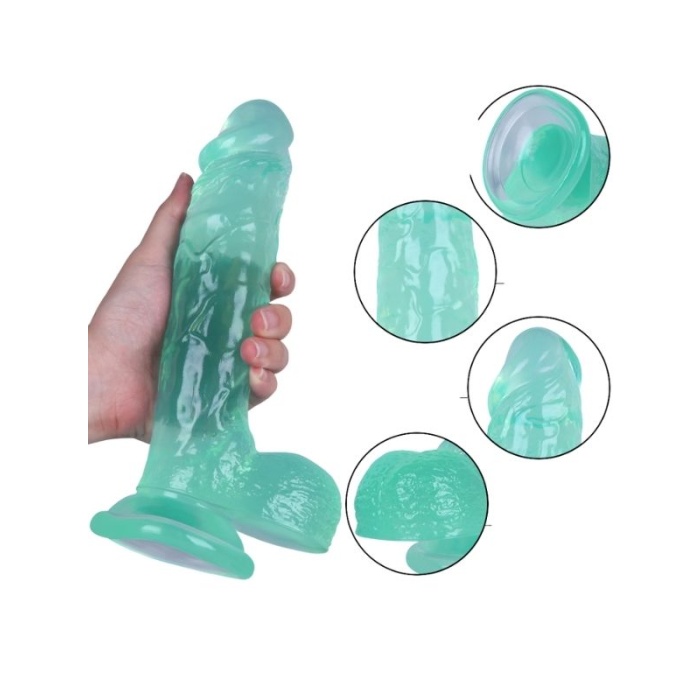 24 Cm Boyunda Yeşil Dildo