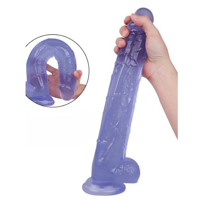 34.5 Cm Mavi Büyük Dildo