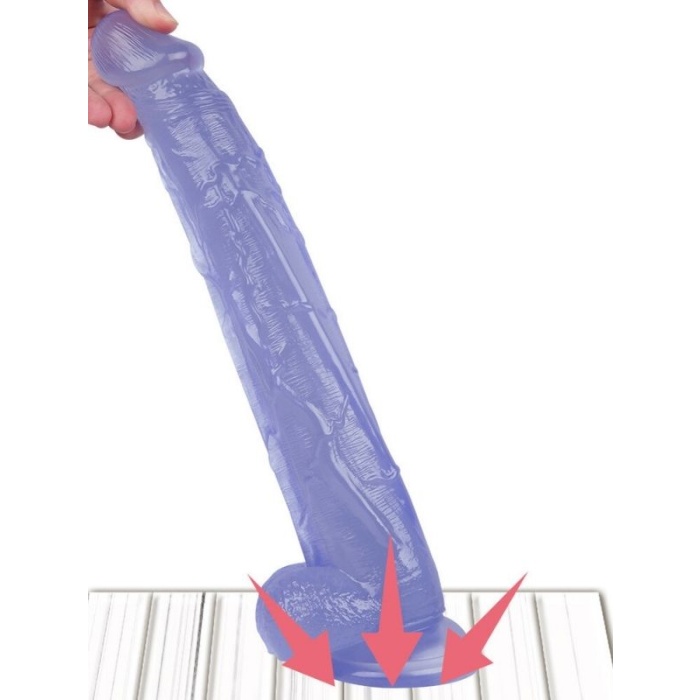 34.5 Cm Mavi Büyük Dildo