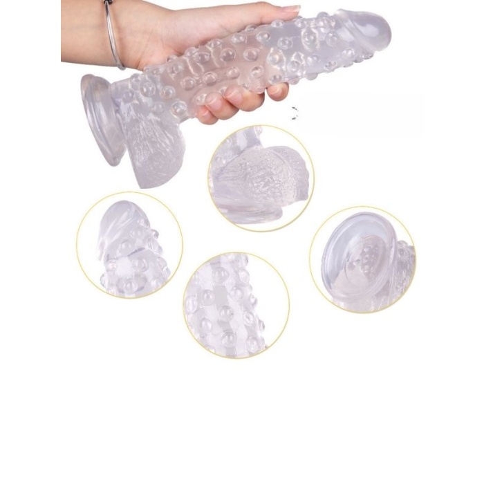 24 Cm Özel Üretim Beyaz Dildo