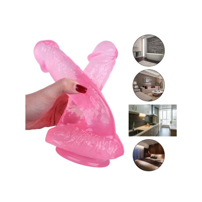 21 Cm Pembe çiftli Olan Dildo