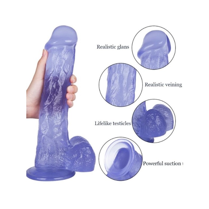 Nokta Sex Shop 30 Cm Mor Dildo