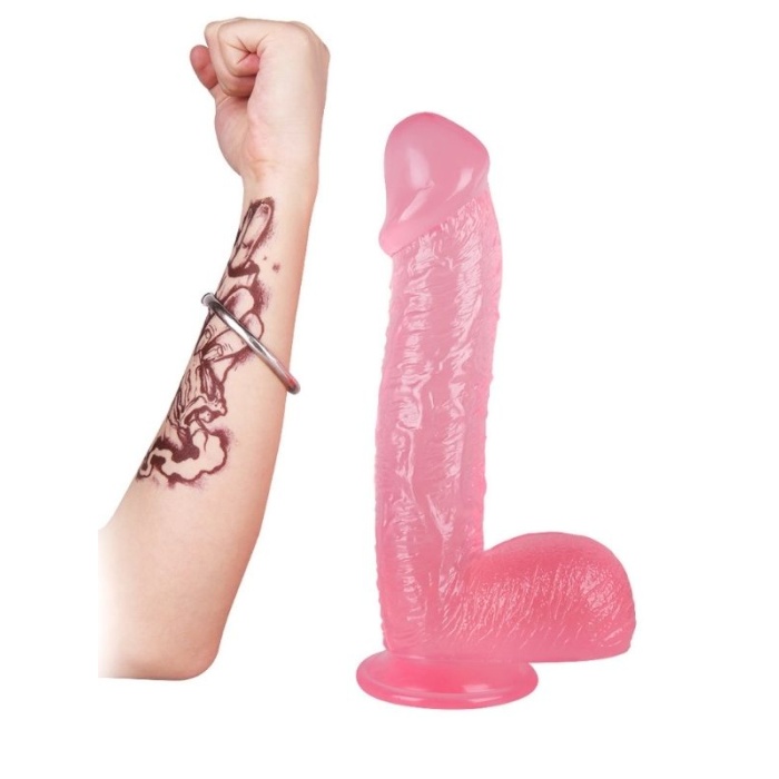 34 Cm Pembe Çok Satan Dildo