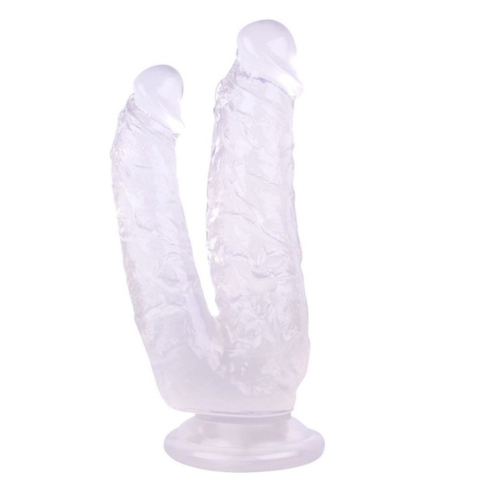 19 Cm Beyaz Çiftli Penis Dildo