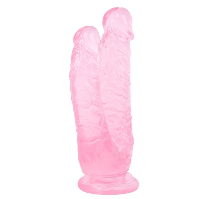 19 Cm Pembe Çiftli Dildo Penis