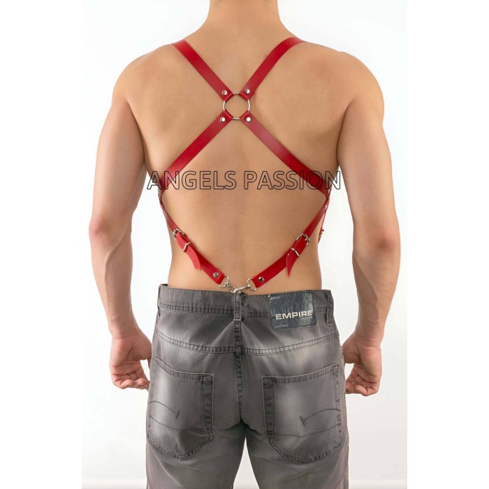 Deri Pantalona Bağlanan Seksi Erkek Harness