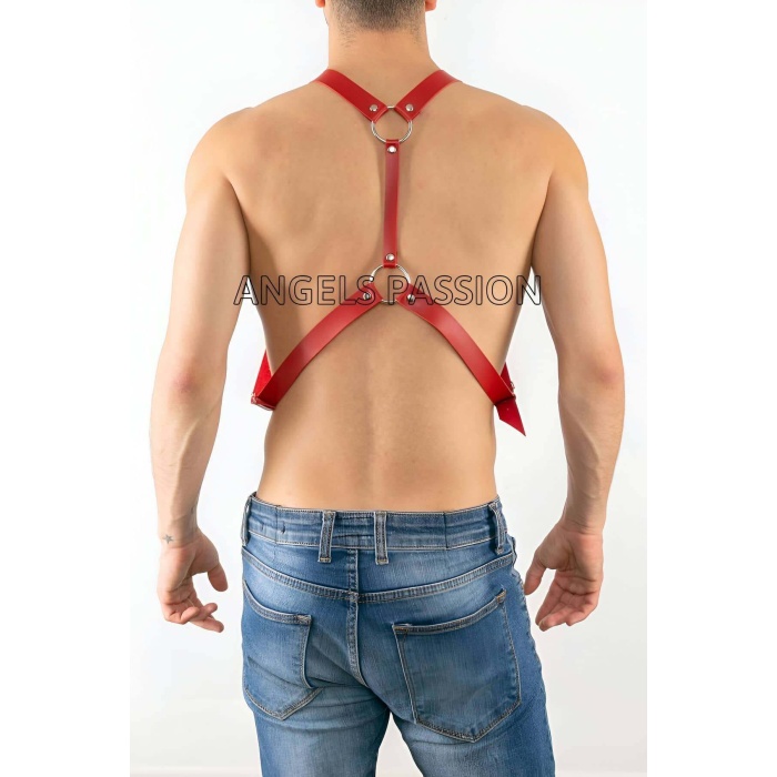 Deri Erkek Harness Pantolon Aksesuar Göğüs Erkek Harness