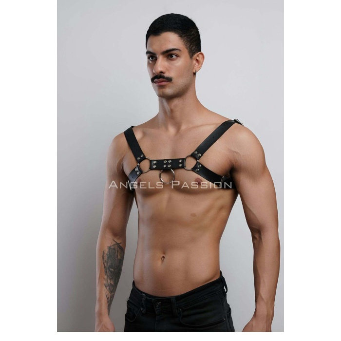 Erkek Göğüs Fantezi Deri Harness