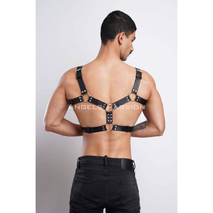 Erkek Deri Göğüs Harness Erkek Parti Akseuar Partywear