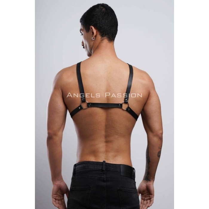 Erkek Deri Göğüs Harness Giyim Clubwear Partywear