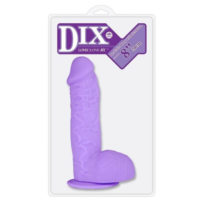 Dix Love Clone Mor Gerçekçi Et Dokusu Dildo