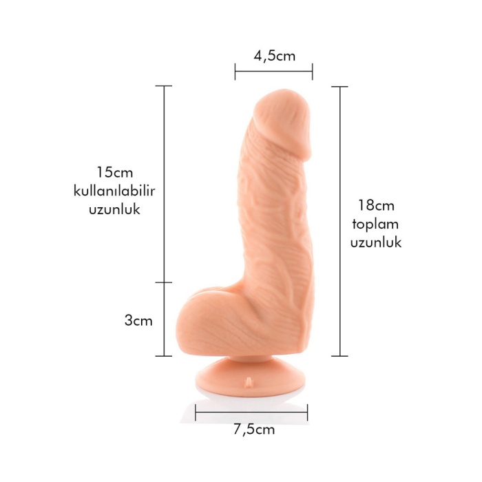 Megahood 18 Cm Gerçekçi Dildo