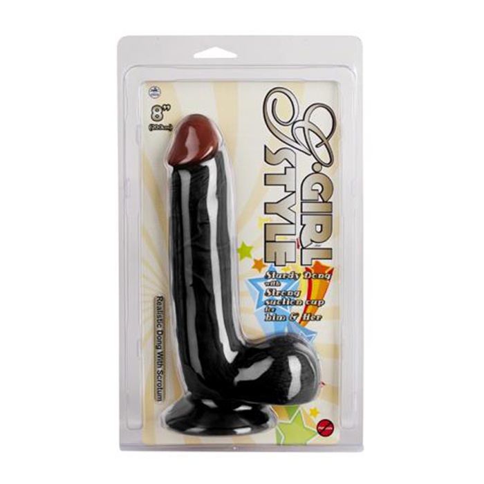 Zenci Realistik Damarlı Dildo 20.3 Cm