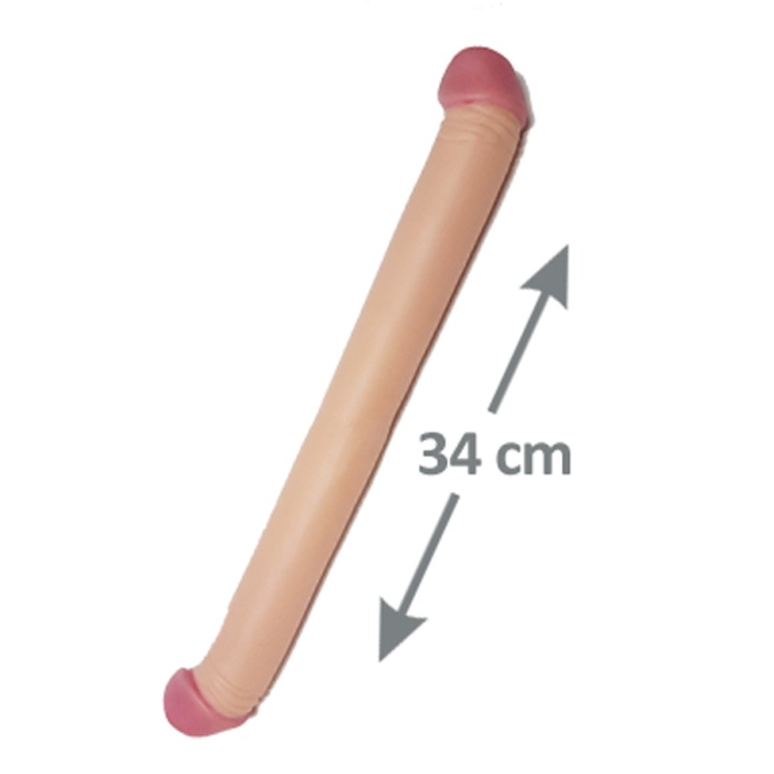 34 Cm Çift Taraflı Gerçekçi Dildo