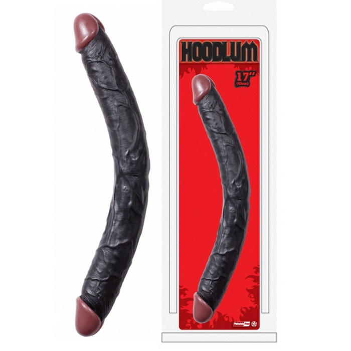 Hoodlum Çift Taraflı 43 Cm Zenci Dildo