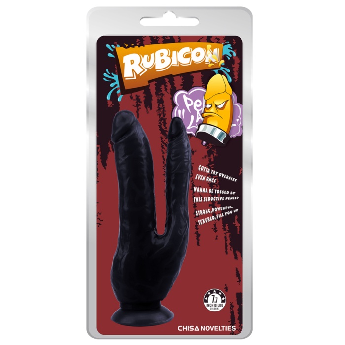 Gerçekçi 19.5 Cm  Zenci Çatal Dildo