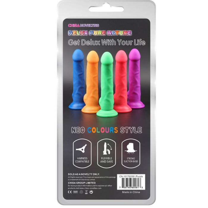 Sıvı Silikon Neon Mor Dildo