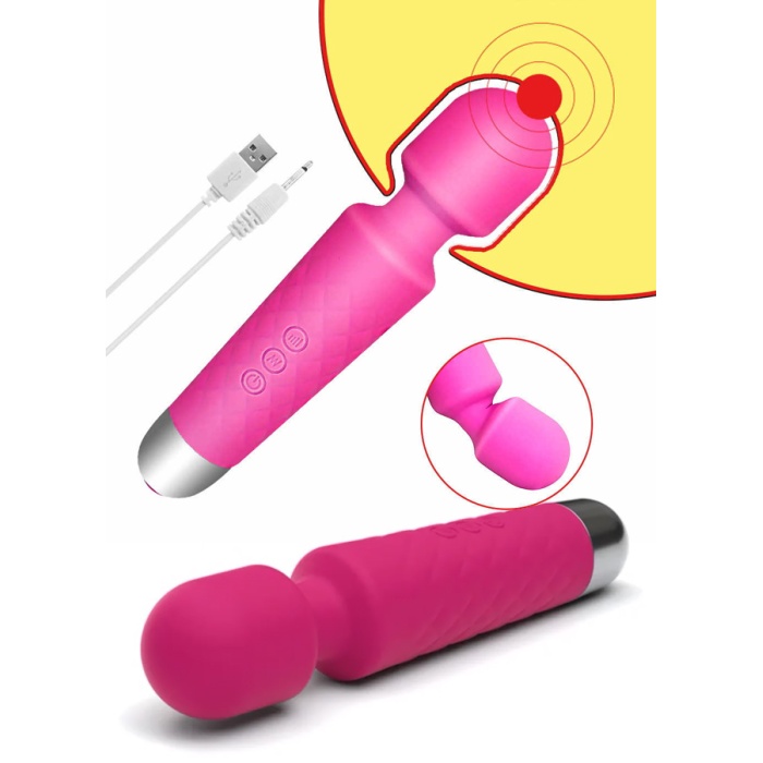 Female Wand Massager Şarjlı Orgazm Vibratörü