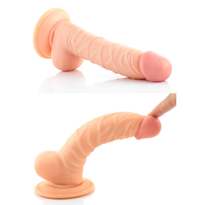 Çift Dokulu 20 Cm Realistik Penis