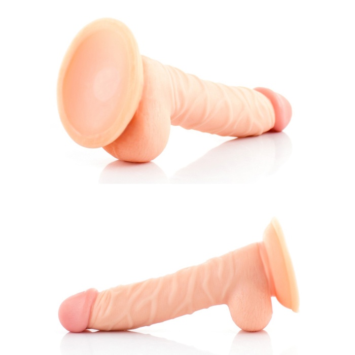 Çift Dokulu 20 Cm Realistik Penis