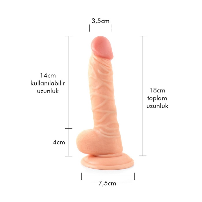 Reality Agent Çift Dokulu 18 Cm Dildo