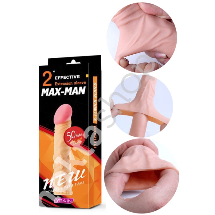 Max Man 50Mm Dolgulu Penis Kılıfı