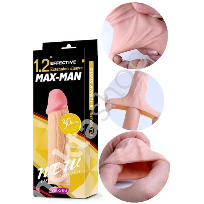 Max Man 3 Cm Dolgulu Penis Kılıfı