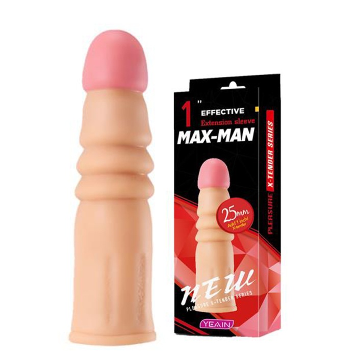 Max Man 25 mm Dolgulu Penis Kılıfı