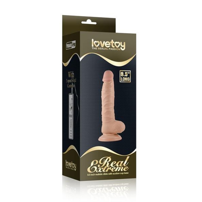 Real Extreme 8.5 İnç Dildo 3 Kademeli Vibratör