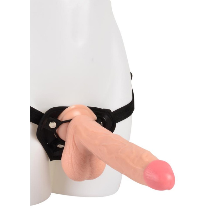 Belden Bağlamalı Et Dokusunda 21 Cm Dildo