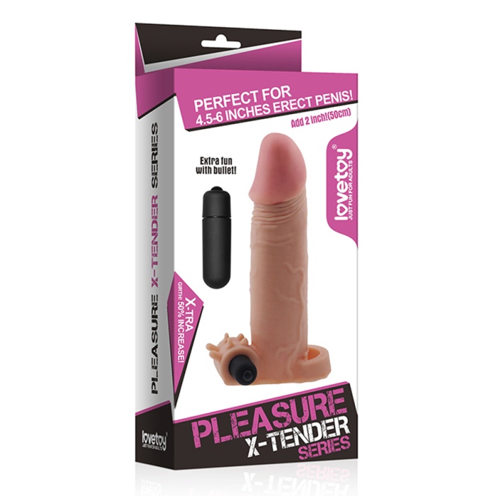 Realistik Titreşimli Uzatmalı Penis Kılıfı